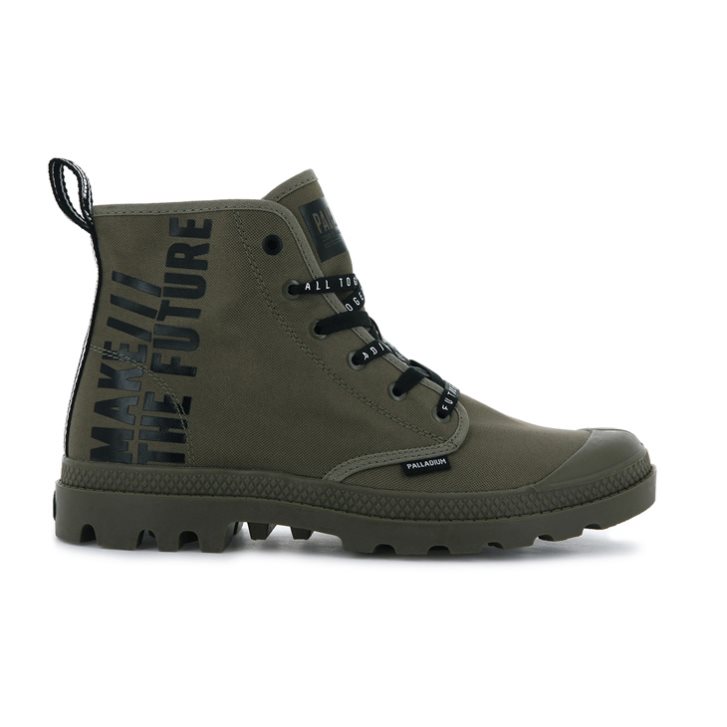 Bottes Palladium Pampa Hi Future Femme Vert Olive | FR WRQ917A